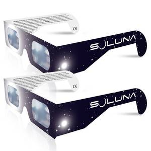 lot 16246 image: Solar Eclipse Glasses AAS Approved 2024 - Made in the USA CE and ISO Certified Safe Shades for Direct Sun Viewing (2 Pack) (5 pack)