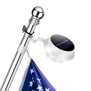 lot 16261 image: Flag Pole Light Solar Powered FlagPole Solar lamp for 5ft 6ft Flagpoles, Solar Flagpole Lights Outdoor Waterproof LED for Outside House Garden Yard American Flags Decor (White LightWhite)