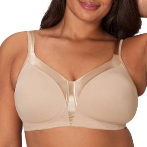 lot 16281 image: Playtex womens 18 Hour Silky Soft Smoothing Wireless Us4803 Available With 2-pack Option Full Coverage Bra, Nude, 48DDD US