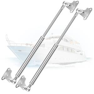 lot 16284 image: ARANA Stainless Gas Struts 20 inch 100lbs, Marine Gas Struts 20 inch 445N with Brackets, Hydraulic Lift Support Hinges for Heavy Duty Door Cabinet Boat Lid(Fits 80-110 lbs Lid), 2 Pcs