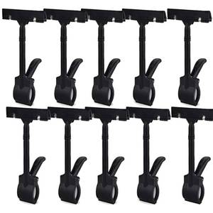 lot 16293 image: OUKEYI Plastic Merchandise Sign Clip Rotatable Pop Clip-on Holder Stand Price Display Holders Tag Clip ��Adjustable Clip Sign Pack of 10 lear