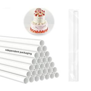 lot 16298 image: DaTpuik 15PCS 9.5 Inch White Plastic Cake Dowel Rods for Tiered Cake Pillars Construction and Stacking Supporting Cake Round Dowels Straws with 0.4 Inch Diameter Individually Wrapped