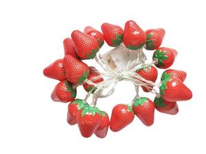lot 16302 image: SDOUBLEM 3M 20LED Fruit Strawberry String Lights Battery Powered Indoor Outdoor Lighting Lamp for Wedding Home Birthday Garden Yard Patio Party Christmas Tree Cute Decorations