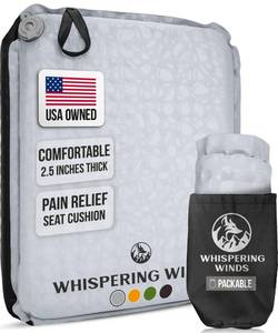 lot 16335 image: Whispering Winds Inflatable Seat Cushion �� Comfortable Blow-up Foam Pad for Airplane, Travel, Stadium, Camping & Car