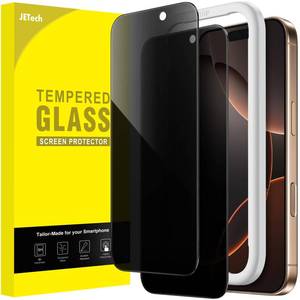 lot 16342 image: JETech Privacy Screen Protector for iPhone 16 Pro Max 6.9-Inch, Anti-Spy Tempered Glass Film with Easy Installation Tool, 2-Pack