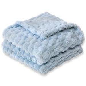 lot 4225 image: Homritar Baby Blanket, 30In X 40In In Blue