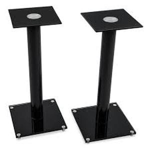 lot 9493 image: Set of 2 Speaker Stands (Black) (stock image is an approximate)