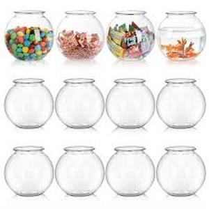 lot 9498 image: 12pk Small Clear Decorative Fish Bowls for Party