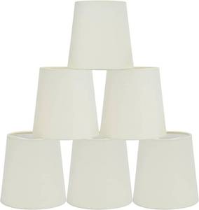 lot 9502 image: Set of 6 Beige Lampshades for Small Lamps