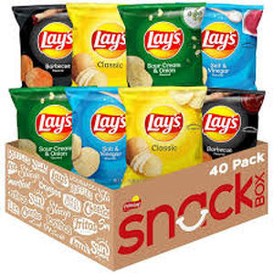 lot 11355 image: Bulk Box of Assorted Lays Potato Chips