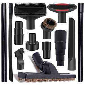 lot 1506 image: 13Pcs Universal Vacuum Attachment Kit 1-14 Vacuum Hose Adapter Wet Dry Plastic Vacuum Cleaners Accessories with Extension Wand Horse Hair Brush Flexible Crevice Tool Adapter for Shop Vac Attachment