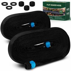 lot 1532 image: Garden Hose for Drip Irrigation System,Soaker Hose 100ft (50ft2), Drip Hose for Garden Save 80% Water, Leakproof Design, Flexible Water Hose with Holes for Lawn, Garden Bed, Vegetable Field