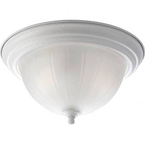 lot 1533 image: Progress Lighting 2-Light Melon 13-14 Close-to-Ceiling, Indoor, P3817-30, White