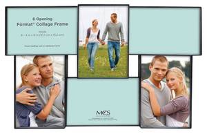 lot 1544 image: MCS Front-Loading Collage Picture Frame With 6 Openings, 4 x 6, Black (Rectangular)