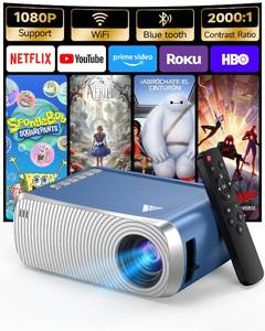 lot 1558 image: Antmap Mini Projector for iPhone, Led Projector with WiFi and Bluetooth, Movie Projector Outdoor, HD Mini Portable Projector for Bedroom, Video Projectors with Speaker for PhoneHDMIUSBTV Stick