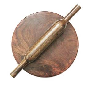 lot 2021 image: Tanish Trading Chakala belon sagwan,Wooden Circular Board,Roti Maker,Cicular Board with Belon,Polpat and Belan