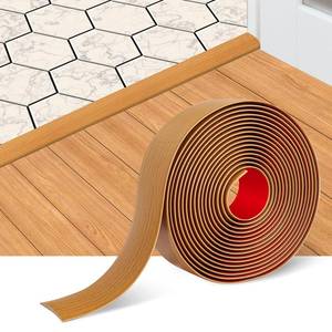 lot 2022 image: Floor Transition Strip Self Adhesive Floor Cover Strips Laminate 3 Wide Vinyl Flat Divider Transitions Elegant Wood Grain Design (7.6cm, 3.3Ft, Light Brown)