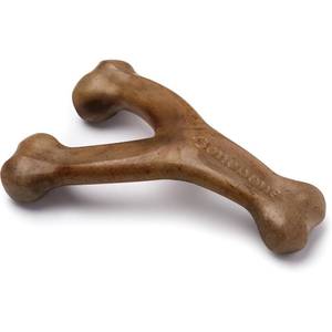 lot 2023 image: Benebone Wishbone Durable Dog Chew Toy for Aggressive Chewers, Real Bacon, Made in USA, Medium