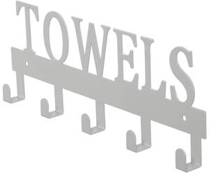 lot 2367 image: Wall Mounted small Coat Racks with 5 Hooks Hanging Holder Towel Rack for Bedroom, Bathroom, Foyers, Hallways, Entryway, Great Home, Office Storage & Organization White