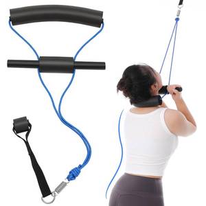 lot 2381 image: Portable Cervical Neck Traction Over Door Device for Neck Pain Relief or Spinal Decompression, Neck Stretcher Strap Over Door for Cervical Curvature Correction Home Use