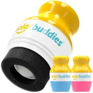 lot 2386 image: Solar Buddies Sunscreen Applicator - Blue & Pink Duo - BPA-Free Refillable Roll on Sponge Sunscreen, Suncream & Lotion Applicator For Kids, Adults & Families - Holds 3.4fl oz, Perfect Size for Travel