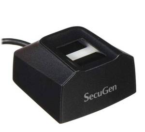 lot 2398 image: SecuGen HU20-A Hamster Pro 20 USB Fingerprint Reader, Black, 500 DPI Resolution, Automatic Finger Detection, Compatible with Third-party Algorithms