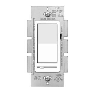 lot 2413 image: BESTTEN Dimmer Light Switch, Single Pole or 3 Way Slide Dimmable Switch, Compatible with LED Dimmable Lamp, CFL, Incandescent, Halogen Bulb, Neutral Wire Not Required, UL Listed, White