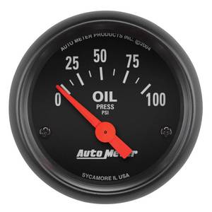 lot 2436 image: AUTO METER 2634 Z-Series Electric Oil Pressure Gauge, 2-116 (52.4mm)