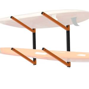 lot 2441 image: Foozet Wall Mount Paddle Board Racks, Surfboard Hanger Duty Steel, Adjustable Metal Paddleboard Home, Garage Organizer