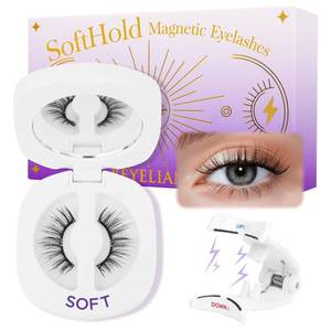 lot 2444 image: BEYELIAN Magnetic Eyelashes, Soft Natural Look Magnetic Lashes Kit, Magnets False Eyelashes with Applicator Reusable No Glue Needed Eyelashes Easy to Wear and Remove (1 Pair,SME013)