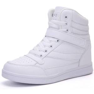 lot 2455 image: UBFEN Womens High Top Ankle Support Sneakers Vibrant White Wedge Heel Retro 80s Tennis Shoes for Girls Cosplay Removable Insole Footwear Size 10