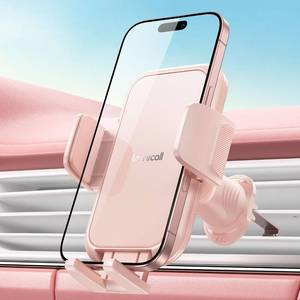 lot 2481 image: Lamicall 2025 Wider Clamp & Metal Hook Car Phone Holder Vent Thick Cases Friendly Phone Holders for Your Car Mount Automobile Hands Free Cradle Air Vent Pink