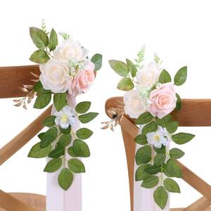 lot 5300 image: DreamBuilt 10 Wedding Aisle Decorations for Wedding Ceremony Pink Wedding Chair Decorations Flowers for Wedding Aisle Decor Church Pew Decorations