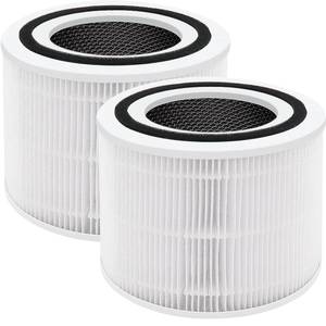 lot 5316 image: 2 Pack Replacement Air Purifier Filters for LEVOIT Core 300 & 300S, High-Efficiency Activated Carbon & True Toxin Absorber, 3-in-1 Pre-Filters for Pets, Compatible with Core300-RF, White