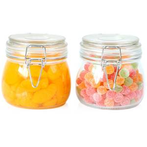 lot 5322 image: Glass Jar With Airtight Lid 16 Oz (Set Of 2) Wide Mouth Airtight Food Storage Containers Leakproof Canister For Coffee,Sugar,Chocolate Chips,Canning,Candy,Cereal,Spice,Pickle,Cookies,Dried Fruits