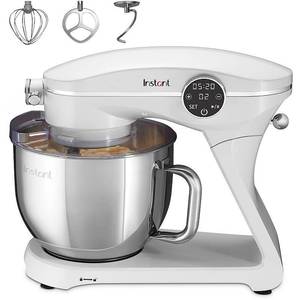 lot 5333 image: Instant Pot 7.4qt 10 Speed Stand Mixer Pro - Pearl White Aluminum & Stainless Steel, 600W, Dishwasher-Safe Parts