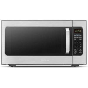 lot 5336 image: Toshiba 1.6 cu. ft. Microwave Oven with Inverter Technology  1250 Watts  LCD Display and Smart Sensor  Stainless Steel  ML-EM45PIT(SS)