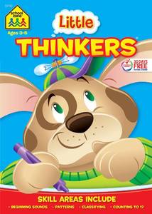 lot 6368 image: School Zone Little Thinkers Preschool Workbook 32 Pages, Beginning Sounds, Patterns, Alphabet, Counting 0-12, Ages 3 to 5 (Little Thinkers Book Series)