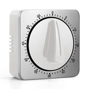 lot 6372 image: Kitchen Timers for Cooking, Chef Cooking Timer Clock with Loud Alarm,100% Mechanical Desk Timer - No Batteries Required - Magnetic Backing, Exquisite Stainless Steel Body - Countdown Reminder Magnetic