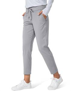 lot 6386 image: G Gradual Womens Pants with Deep Pockets 78 Stretch Sweatpants for Women Athletic, Golf, Lounge, Work (Light Grey, X-Large)