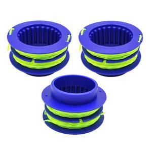 lot 6395 image: QUASION KLS 124-03 Spooled Trimmer Line 0.080-in 16Ft 3-Pack,Compatible with Kobalt 24-Volt Max Weed Wacker String Trimmer,Dual-line Replacement Spool for Kobalt Weed Eater String