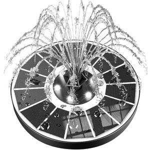 lot 6397 image: SZMP Solar Fountain Upgraded 100% Glass Panel, 3.5W Floating Solar Powered Water Pump Built-in 2000 Battery with 7 Nozzle & 4 Fixer, Solar Bird Bath Fountains for Garden, Pond, Outdoor (White)