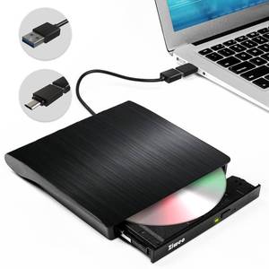 lot 6415 image: External DVD Drive USB 3.0 Type-C CD Burner Portable CD -RW Drive DVD Player for ROM Rewriter Burner Compatible with Laptop Desktop PC Windows MacBook Linux Mac OS