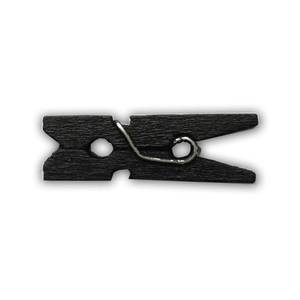 lot 6421 image: LWR CRAFTS Wooden Mini Clothespins 100 Per Pack 1 2.5cm (Black)