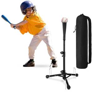 lot 6457 image: Baseball Tee For Kids, Easy Adjustable With Ground Nails Batting Tee From 20.85 to 31.30 Inches. Foldable Baseball Tees for Hitting with Portable Bag. Softball Tee for Children 3-10 Baseball Training