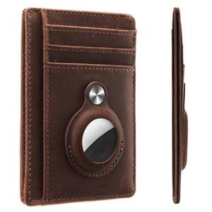 lot 6458 image: Hawanik Slim Minimalist Front Pocket Air Tag Wallet, RFID Blocking Card Holder Wallet with Airtag Holder