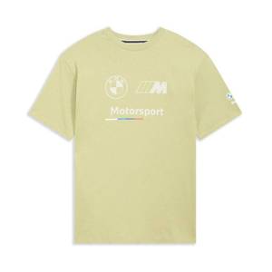 lot 6471 image: PUMA Mens Standard BMW M Motorsport Essentials Logo T-Shirt, Calming Green AH24, Medium