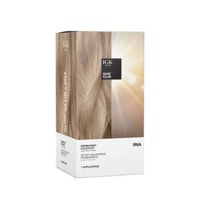 lot 6485 image: IGK Permanent Hair Dye Color Kit  9NA Surf Club - Light Cool Blonde  100% Gray Color Coverage  Strengthen  Shine  Ammonia Free