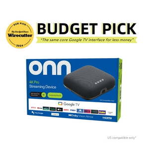 lot 6494 image: onn 4K Pro Streaming Device with Google TV Hands-Free Voice Control & Dolby AtmosDolby Vision