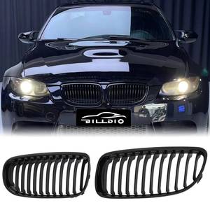 lot 9596 image: BILLDIO E90 Grille - Black Kidney Single slats Grill Compatible With BMW 3 series E90 2009-2011 323i 328i 328xi 335d 335i 335xi Sedan LCI��E91 328i 328xi Touring LCI,ABS Gloss Black Kidney Grill